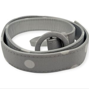 NWOT White House Black Market Women's Gray White Polka Dot Belt